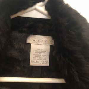 Suede and Fur Black Vest